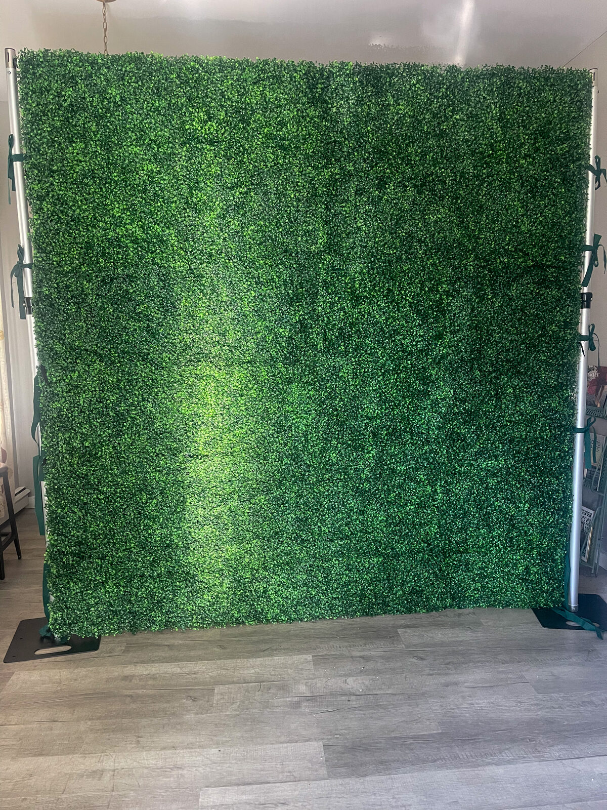 Boxwood greenery wall rental option